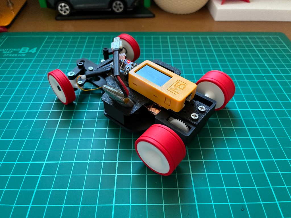 ミニ④ 3D プリント筐体 — RC-CAR 組み立て完了