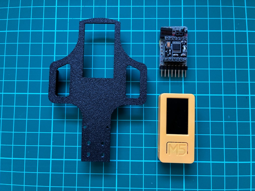 3Dプリントキャリアとジョイント基板、M5StickC