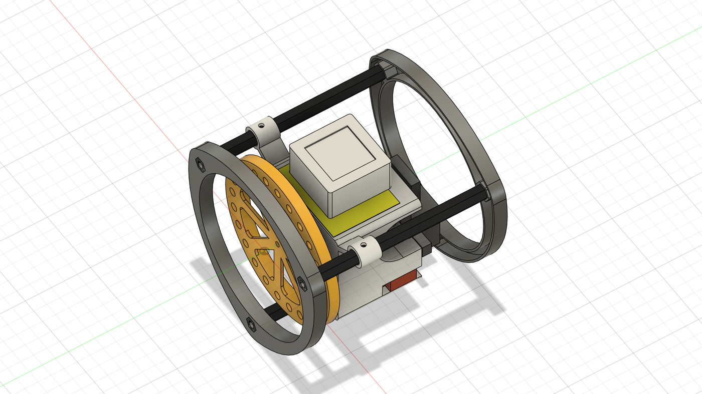 Fusion 360 — ATOM＋電流対策モジュールの小型レイアウト